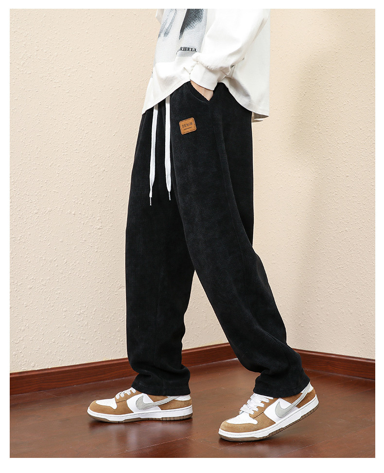 Men's Casual Straight-Leg Relaxed Corduroy Pants