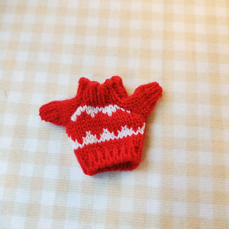 15cm ciego caja pull paño suéter pantalones macaron labubu colgante muñeca suéter Año Nuevo suéter lindo