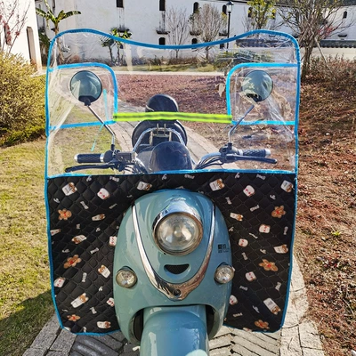 Heightened Windshield, Motorcycle front windshield - blue-soft-boardu-can-be-leg