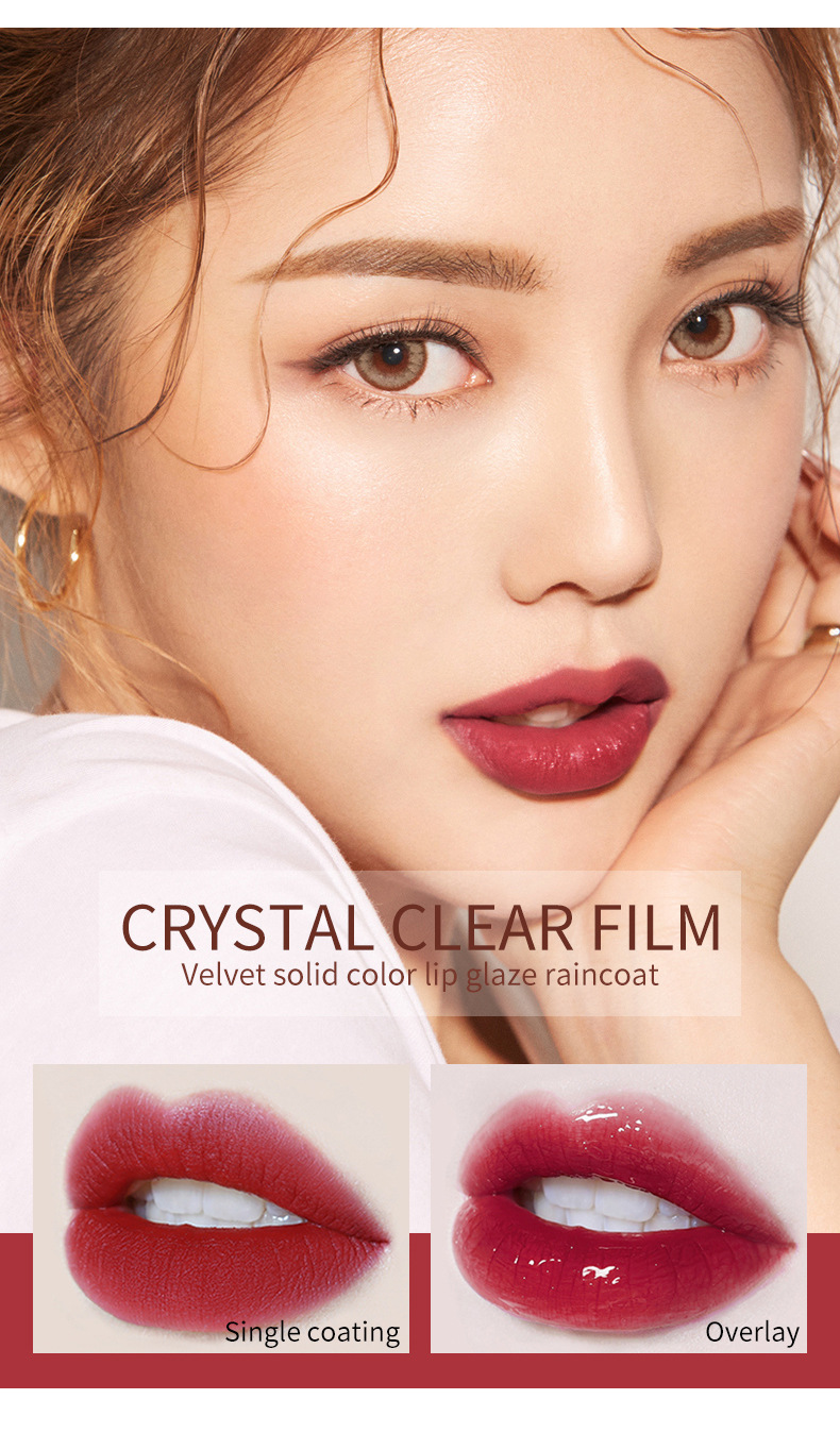 VIBELY Double-head Lip Gloss Raincoat, non-stick cup, Water Gloss mirror Lip Gloss Raincoat, Lipstick Setting Wonder, Setting liquid undefined