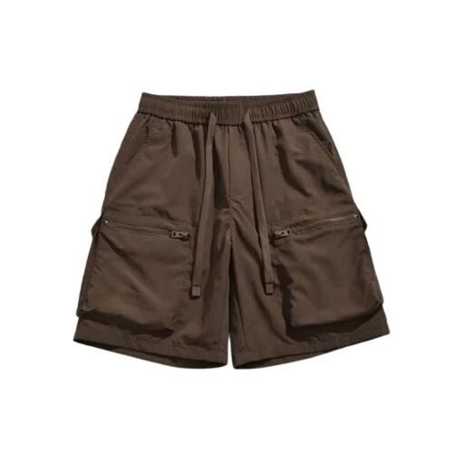 2025 summer new men's multi-pocket simple work shorts trendy brand quick-drying outdoor five-point loose casual thin