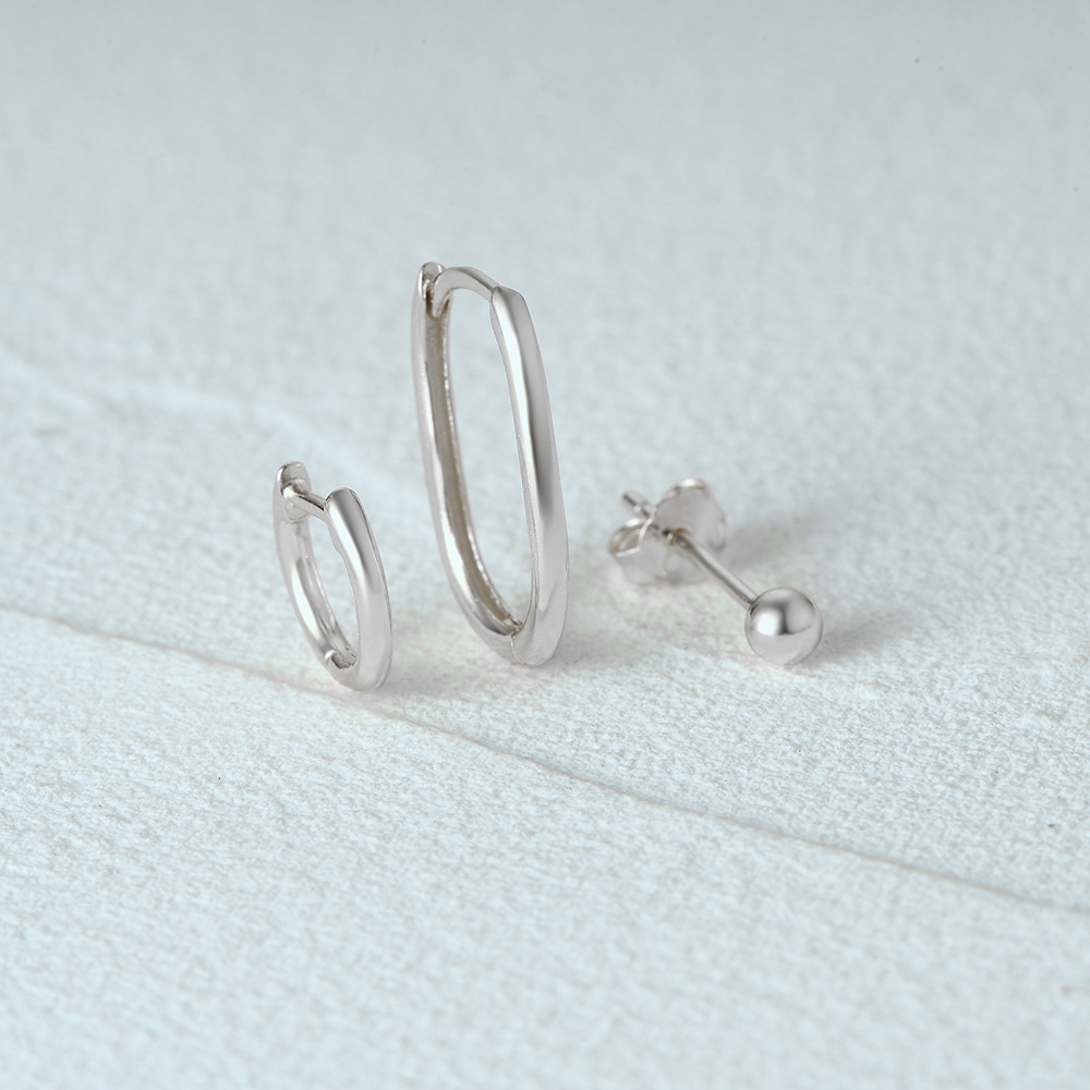 5g Weight 925 Sterling Silver Ear Needle Material December Birthstone Turquoise, Zircon Inlay Material Earrings Classification 3 Pieces Set Quantity Holiday, Daily Occasion 925 Sterling Silver Material Geometric Pattern Women's Gender Plating, Inlay Design Simple Style Style 3 Pieces Set 925 Sterling Silver Turquoise Zircon Geometric Earrings 29