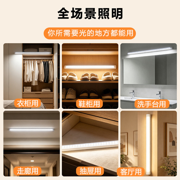 Rechargeable physiological induction self-adhesive lamp