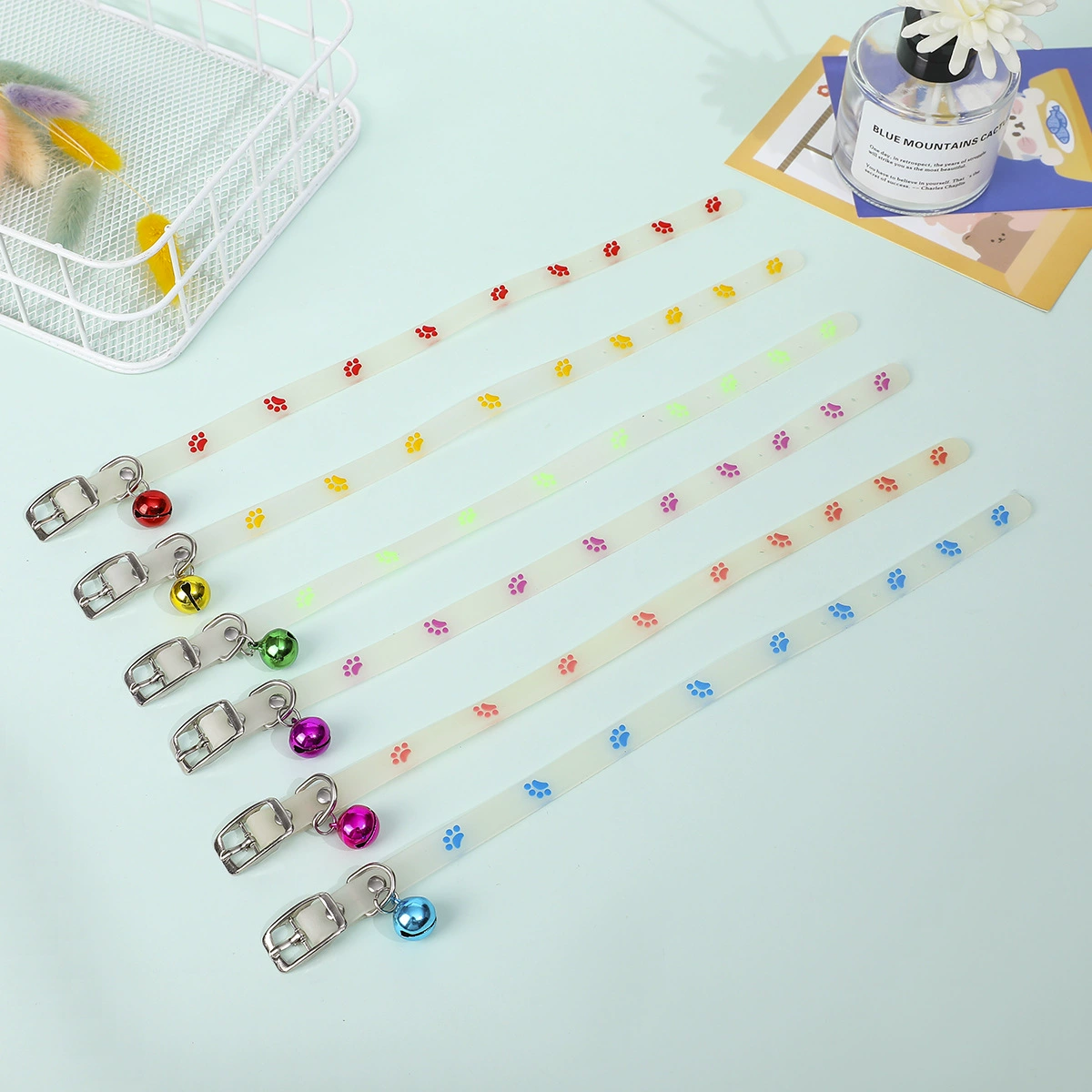 Флуоресцентный силиконовый ошейник для следов Кошка Щенок Светящийся ошейник Предотвращение потерь в ночное время Фабрика в наличии