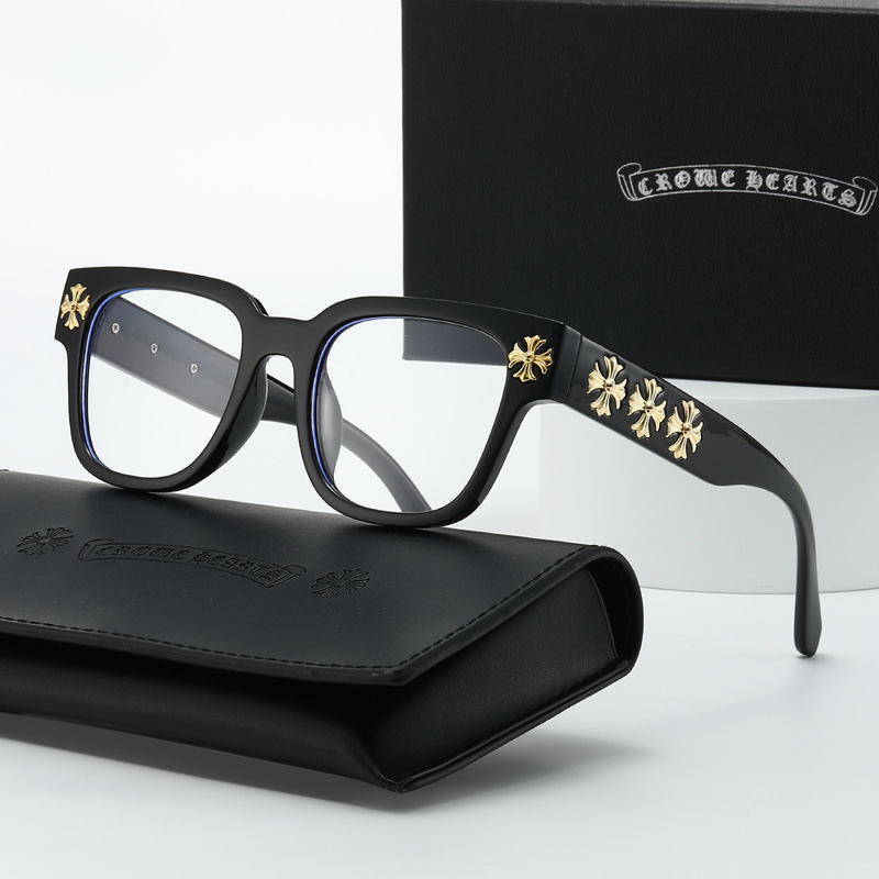 Mr. Peng's Classic New Large-Frame Sunglasses for Men and Women, Square Frame, Non-Prescription Glasses, Classic Travel Fashion Optical Glasses