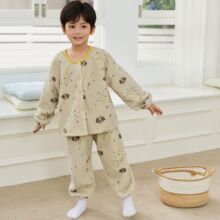 26秋冬新款儿童雪粒绒儿童睡衣宝宝家居服a类套装男童婴儿外套