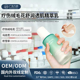 烟酰胺精华乳OEM马齿苋补水定制保湿乳液 滋润改善干燥乳液代加工