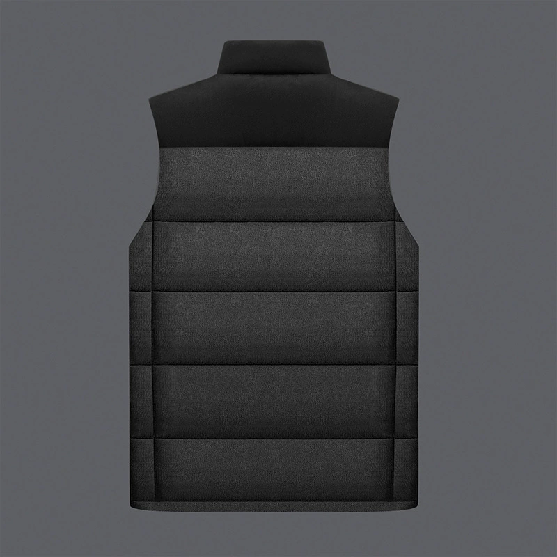 Jacket sleevless, demi-season vest with down, for middle age