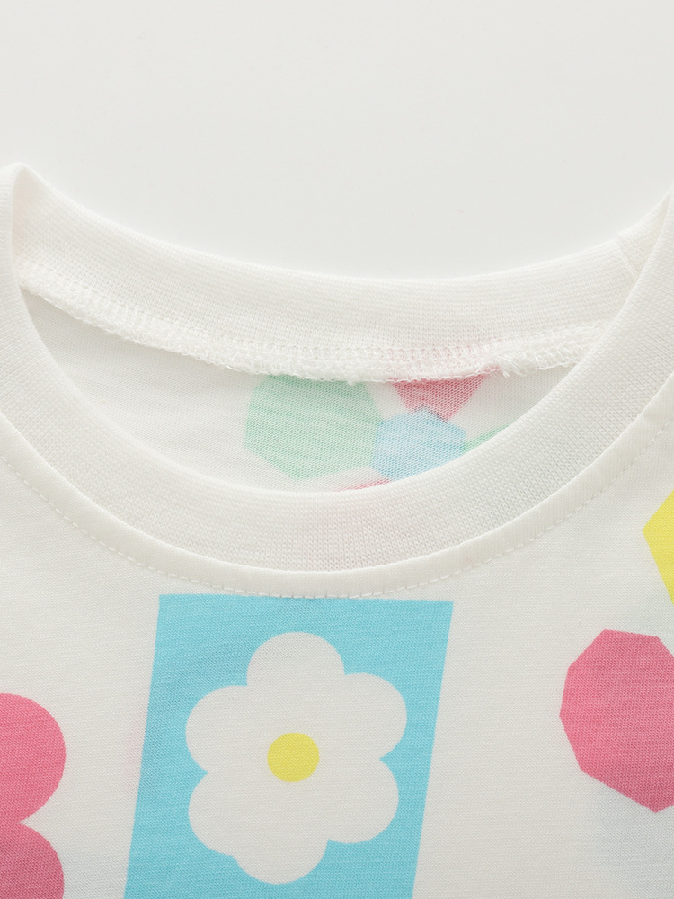 Trajes de niñas malwee transfronterizos de verano nuevos niños europeos y estadounidenses de cuello redondo de manga corta lindos juegos de dos piezas