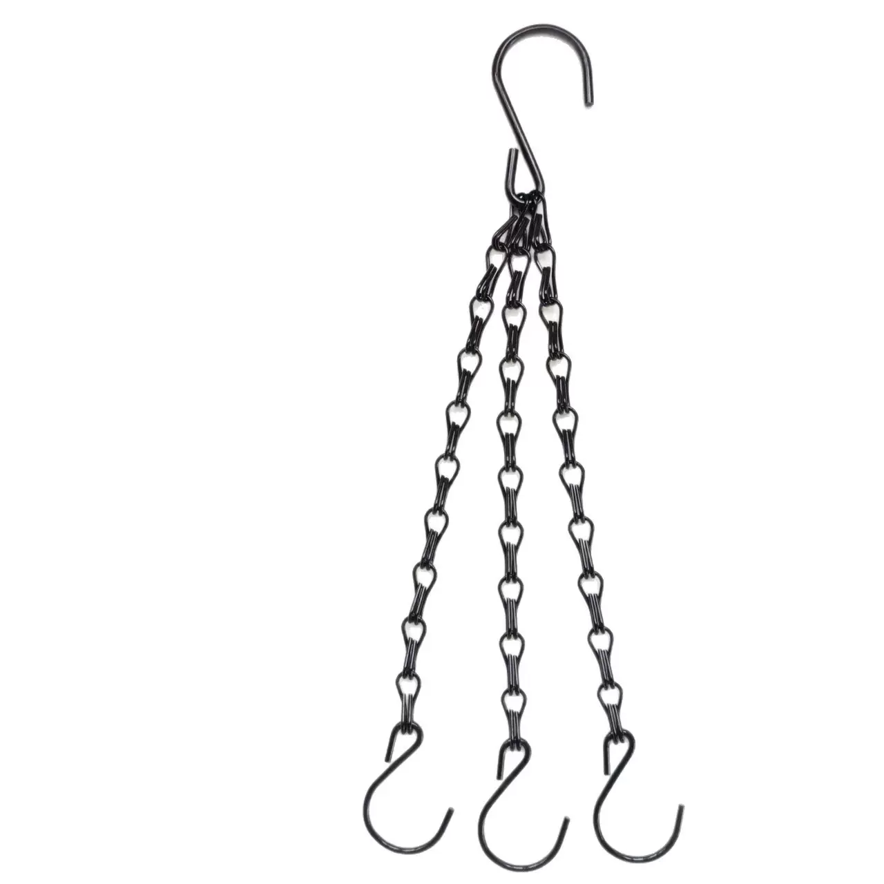 跨境黑色花盆花篮链子园林盆栽吊链装饰三条一组挂链条金属链