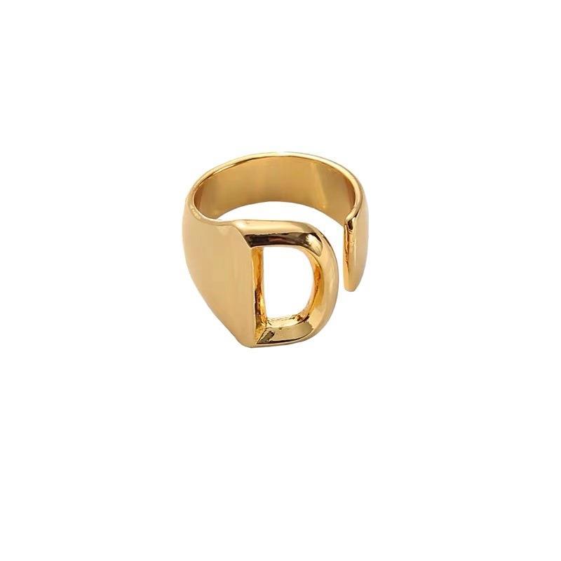Fashion Letter Copper Plating Open Ring 1 Piece