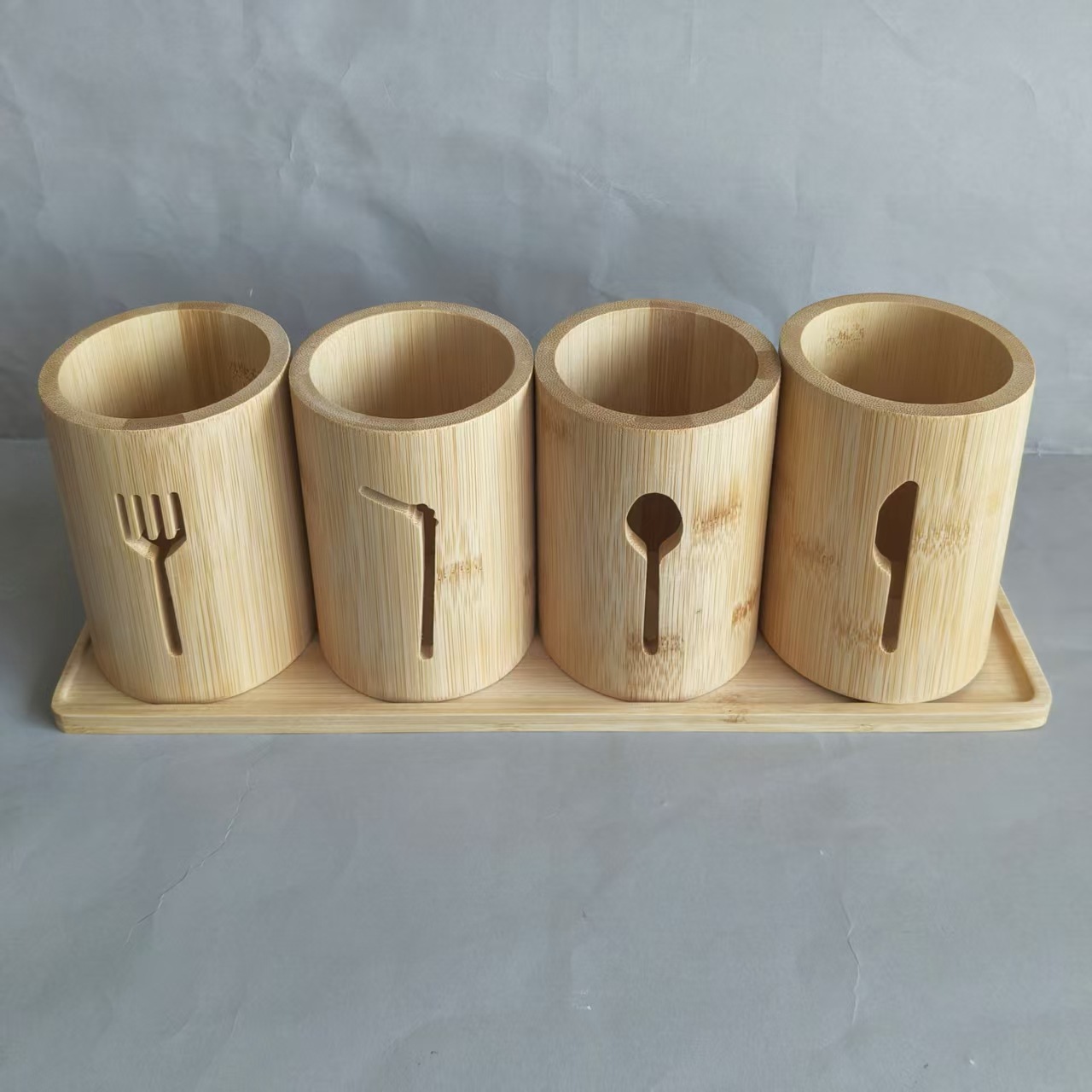 Bamboo Chopstick Holder Set, Knife, Fork, and Spoon Storage Set, Commercial Chopstick Basket, Household Multifunctional Tableware Storage