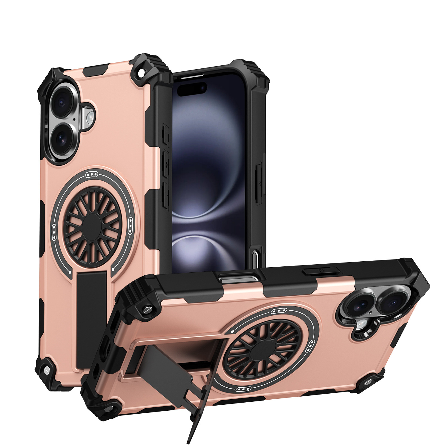 Funda para teléfono móvil de la serie Guardian IP16 IP15 fuerte magnético IP14 serie soporte de coche de carga inalámbrica giroscopio giratorio