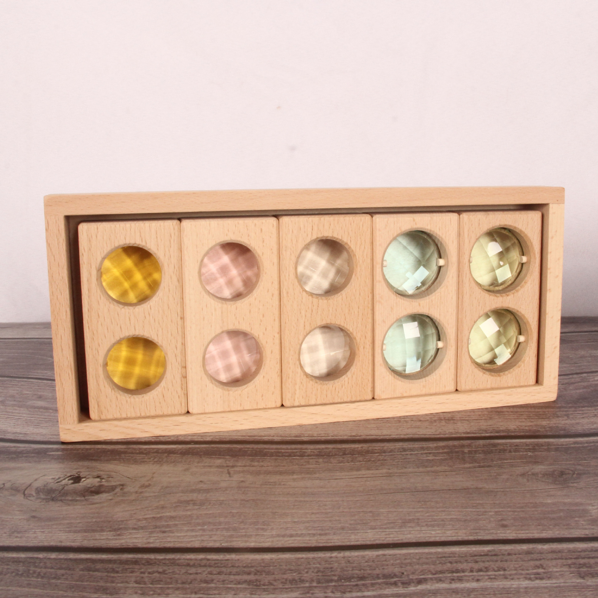 Acrílico 100 Arco Iris gema transparente bloques de construcción gran cubo partículas montaje bebé juguetes educación temprana