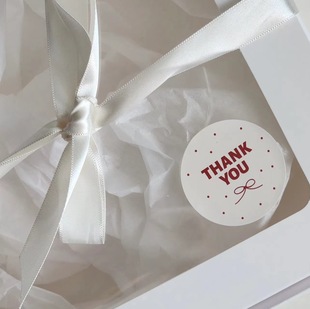 6 price new red thank you bow round decorative adhesive diy baking sticker sealing