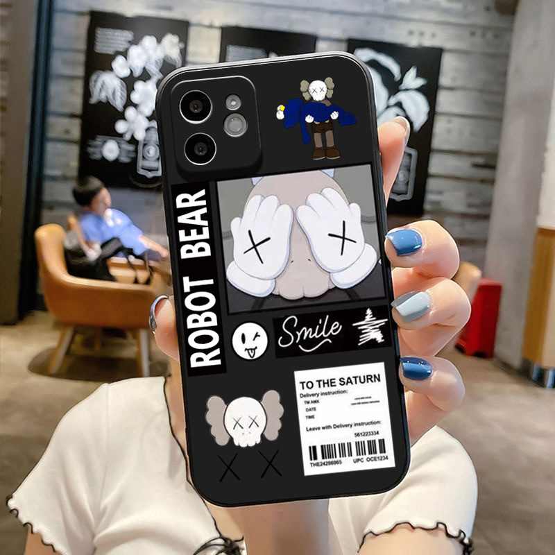 Tendencia K oso iPhone16 Apple 14/13/15promax funda para teléfono 11 silicona 12 mate xs7/8P