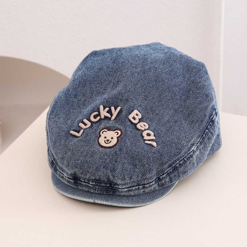 Sombreros para bebés primavera y otoño boinas para niños, gorras de piel de melón para hombres y mujeres, gorras coreanas versátiles de moda hacia adelante 2024 nuevo