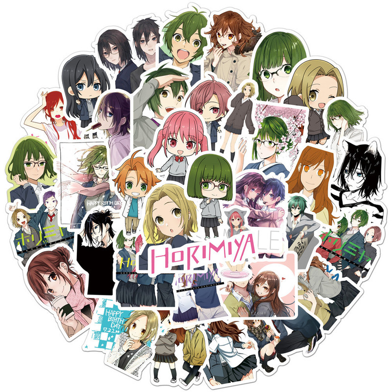50 sheets Horimiya Zhang He Gong Village graffiti stickers trolley case notebook mobile phone car waterproof stickers