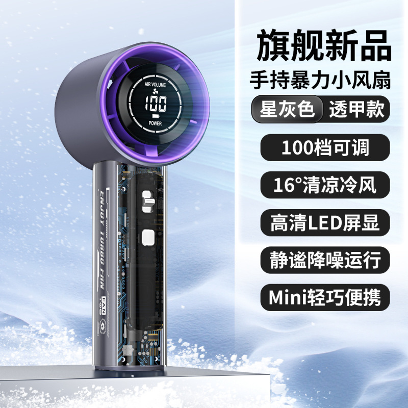 东南亚爆款源头工厂高速制冷冰敷风扇数显迷你便携 usb手持小风扇|undefined