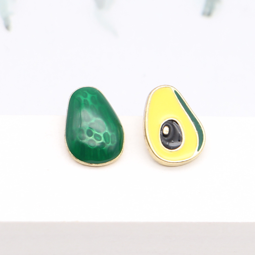 Simple Style Fruit Alloy Enamel Ear Studs 1 Pair display picture 6