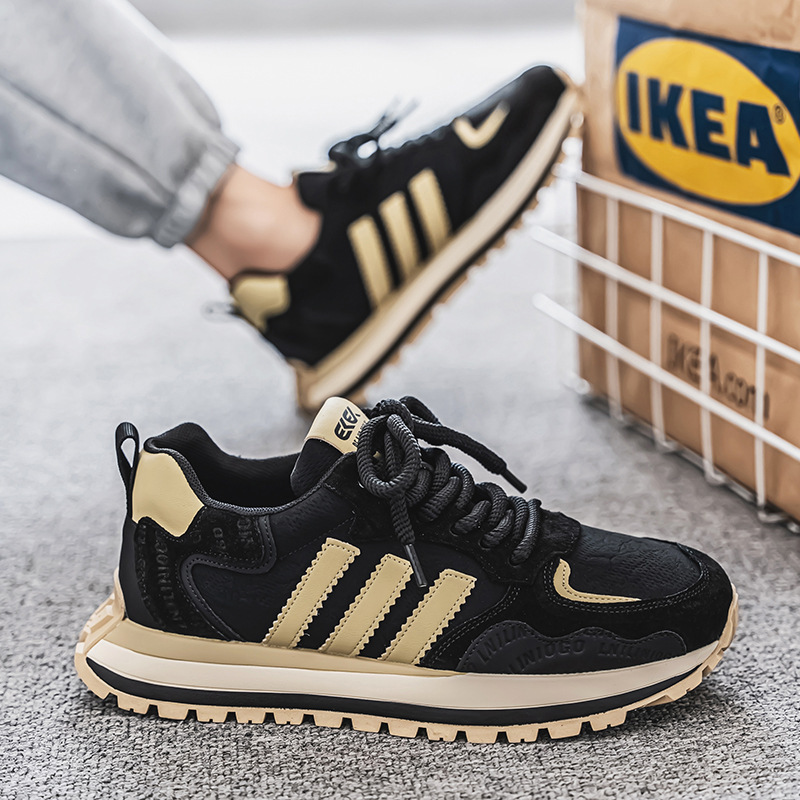 2025 nuevos zapatos de primavera para hombre moda todo fósforo cómodo tendencia casual suela gruesa retro zapatos deportivos para correr zapatos de papá