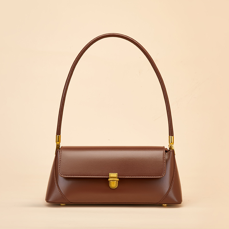 Niche Baguette Bag For Women 2025 New Arrival Genuine Leather Trendy Underarm Bag Summer French Style Shoulder Bag - Thumbnail 5