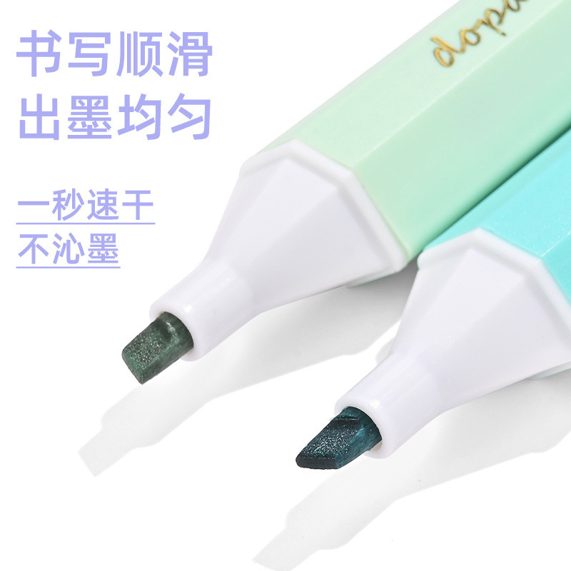 Puntero de color dopamina de alto valor de color, puntero de marca de cabeza suave para estudiantes de señalización, puntero de cuaderno de mano de color de gran capacidad