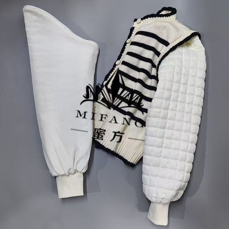 Autumn and Winter Cotton Coat with Detachable Sleeves, Multi-Purpose Sleeve Inserts, Long-Sleeve Handmade Patchwork Sleeveless Sweater, down Vest