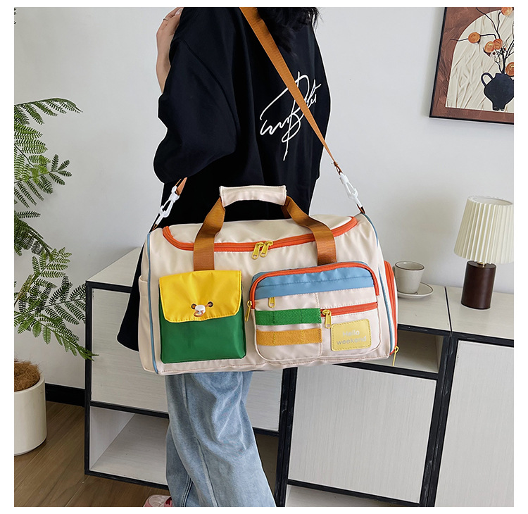 Farbige Crossbody Sport und Fitness mit großer Kapazität Reise, Handgepäck, modisch für kurze Distanz_voghion.com