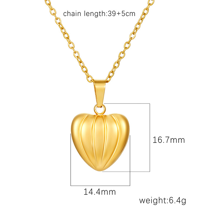 Amor calabaza collar de acero de titanio personalidad femenina en línea popularidad nicho diseño de cadena de clavícula colorido amor joyas de acero inoxidable