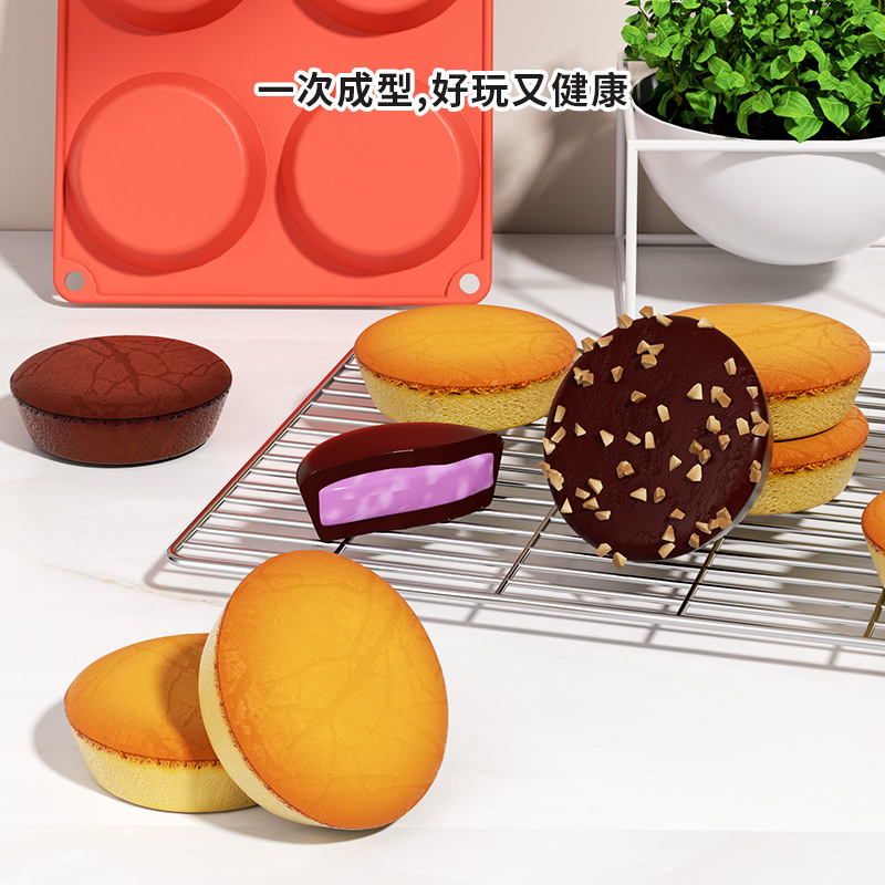 Amazon Hot Six-even Cylindrical Handmade Soap Mold Food Grade Silicone Household Microwave High Temperature Chocolate Mold