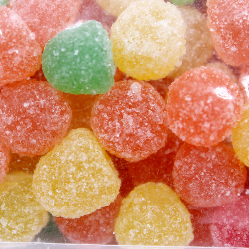 QQ圆点字母数字水果汁糖QQ软喜糖橡皮糖散装女小朋友儿童零食5斤