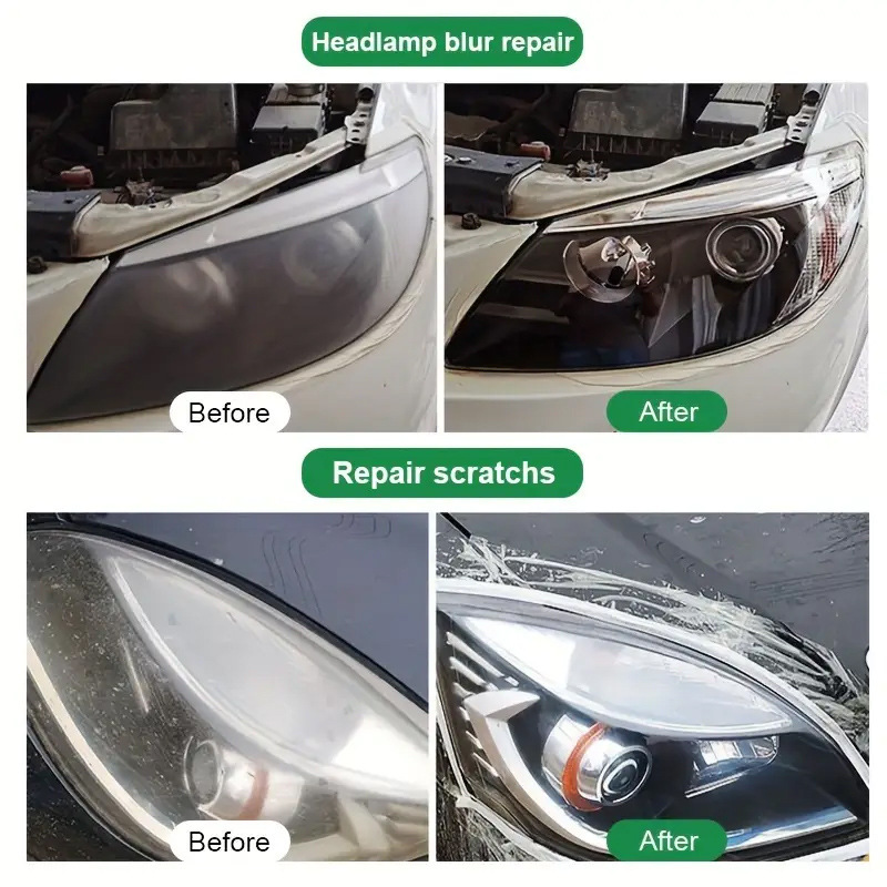 ブラックホワイト車のヘッドライト修理キット PE リビルド明るく研磨液体メンテナンス車の視界カー用品|undefined