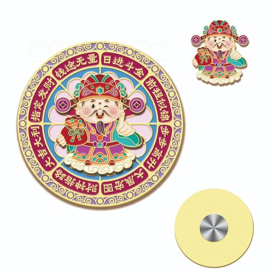 Metal refrigerator sticker custom quicksand cartoon strong magnetic scenic spot Chinese alloy museum personality creative gift