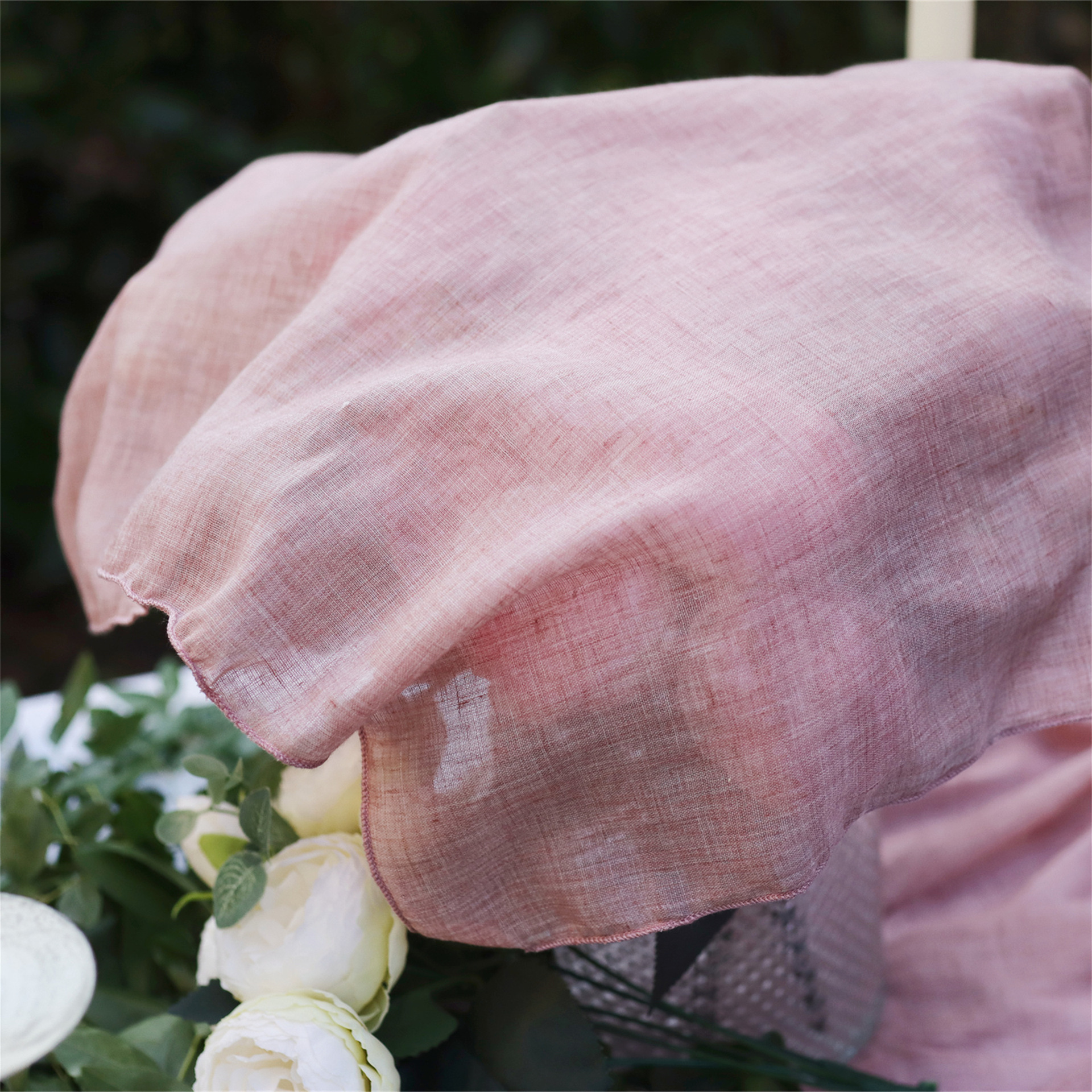 Paño de la servilleta Amazon poliéster algodón crepe tela de seda mantel corredor de la Mesa de la boda paño de la boca decoración del partido del hotel toalla de té