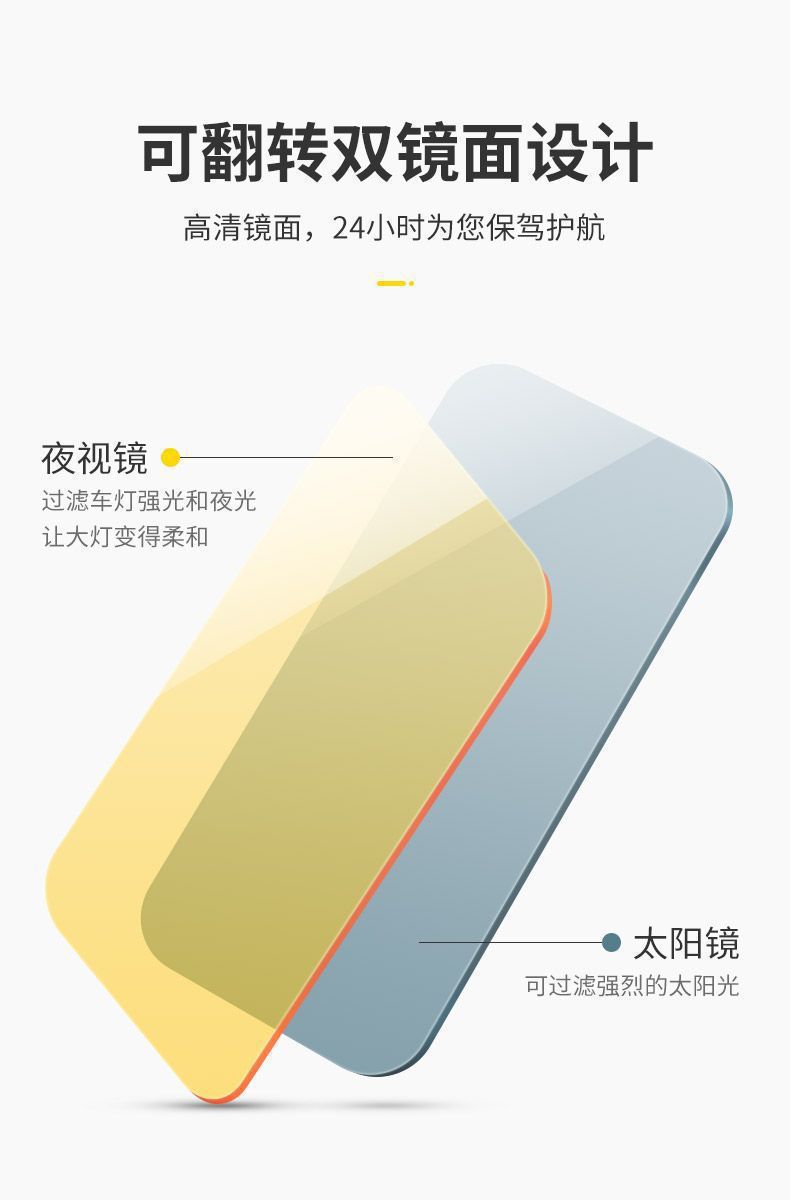 Car sun visor anti-glare mirror night vision anti-high beam sun visor anti-glare day and night goggles cross border