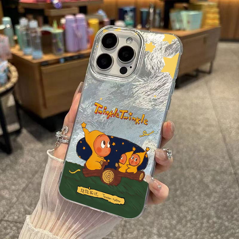 Seesaw Suitable for Apple 17 Mobile Phone Case Glacier Case New Iphone17Pro Simple Ins Cartoon Cute