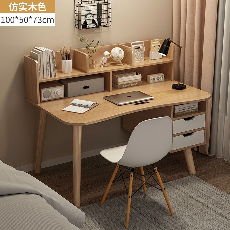 Desk and Bookshelf Integrated Student Home Writing Desk Simple Bedroom Study Table Simple Office Desktop Computer Table