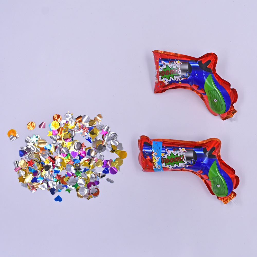 Tiktok pistola inflable saludo boda fiesta fuegos artificiales pistola cumpleaños bar fiesta juguete globo pistola fuegos artificiales al por mayor
