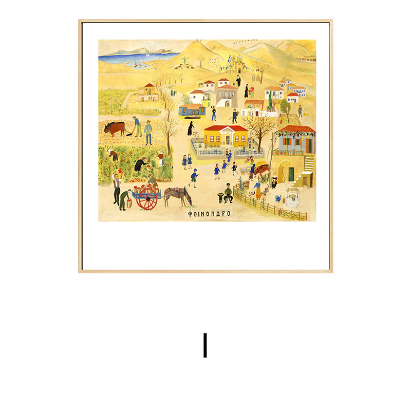 Spiros Niche Light Luxury Art Decorative Painting Living Room Painting Dining Room Square Landscape Painting Bedroom Mural Painting