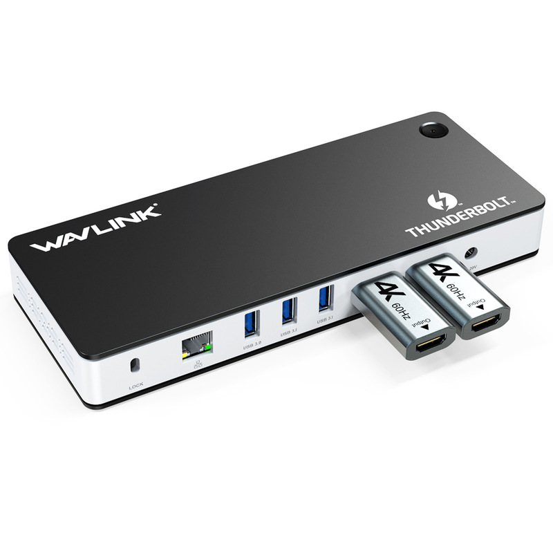 WAVLINK 60w CHarging 4k Dual Monitor 11-in-1 THunderbolt 3 Docking Station UTD21H
