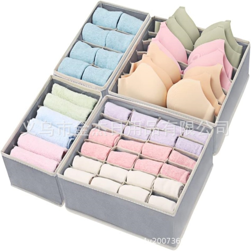 Cajón transfronterizo tela ropa interior caja de almacenamiento calcetines ropa interior almacenamiento divisor casero caja de acabado de gran capacidad Amazon