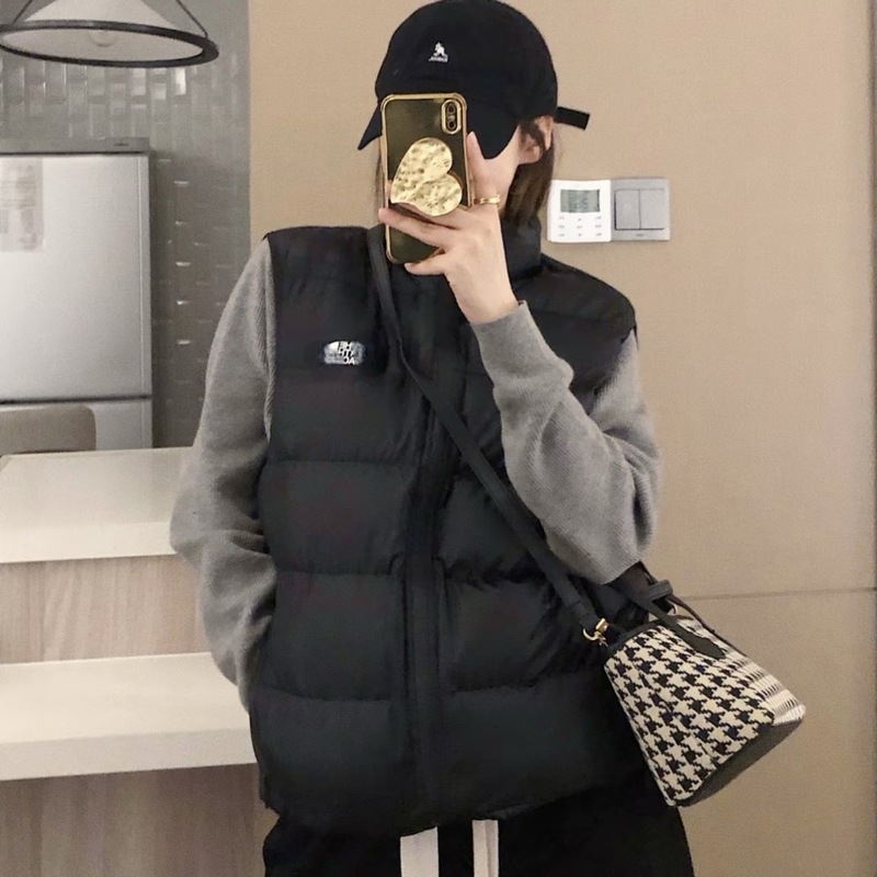 1996羽绒服马甲男女装同款刺绣外套防寒保暖立领背心韩版潮流|undefined
