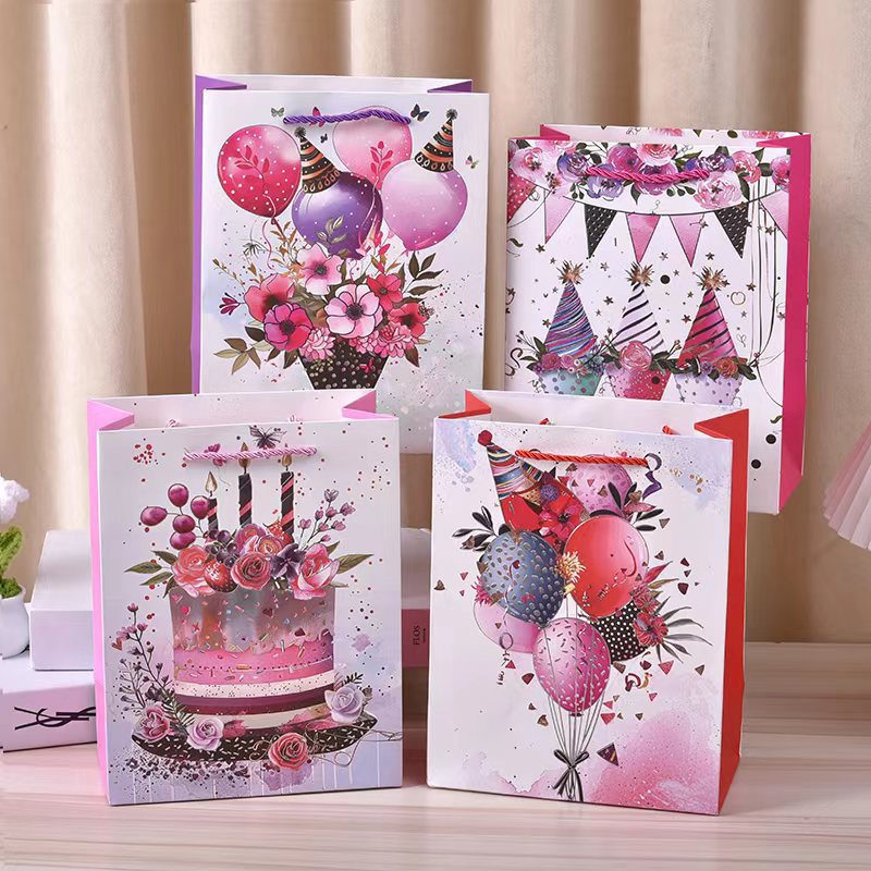 新款创意手提卡纸礼品袋气球系列派对节日生日礼物袋伴手礼现货