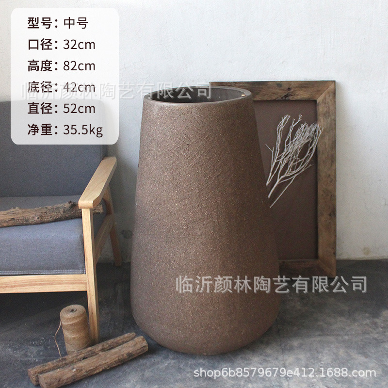 Grandes macetas al aire libre paisaje cerámica maceta de cerámica gruesa gran decoración de cerámica gran vasija de cerámica gran vasija de flores nórdico