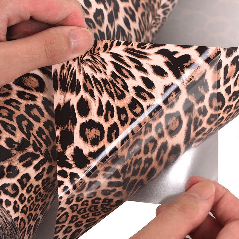 다크 브라운 빨간색 레오파드 무늬 25cm * 25cm 조각