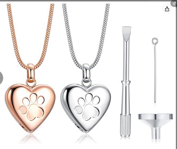 Amazon nuevo perfume botella collar de cenizas en forma de corazón Cruz animal mascota urna Memorial colgante