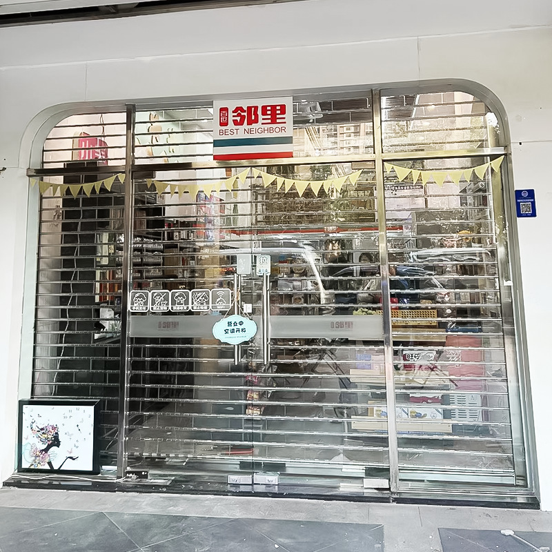 PVC透明卷帘门水晶卷闸门厂家定做洗车店商场电动全套自动不锈钢