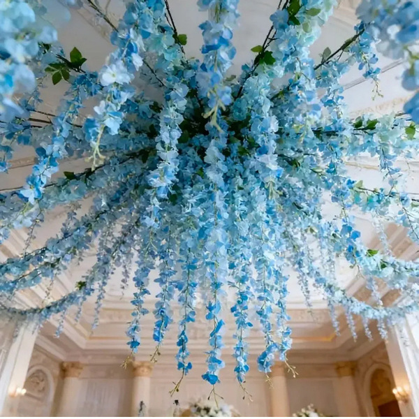 Simulated wisteria flower wedding party garden home wall decoration…