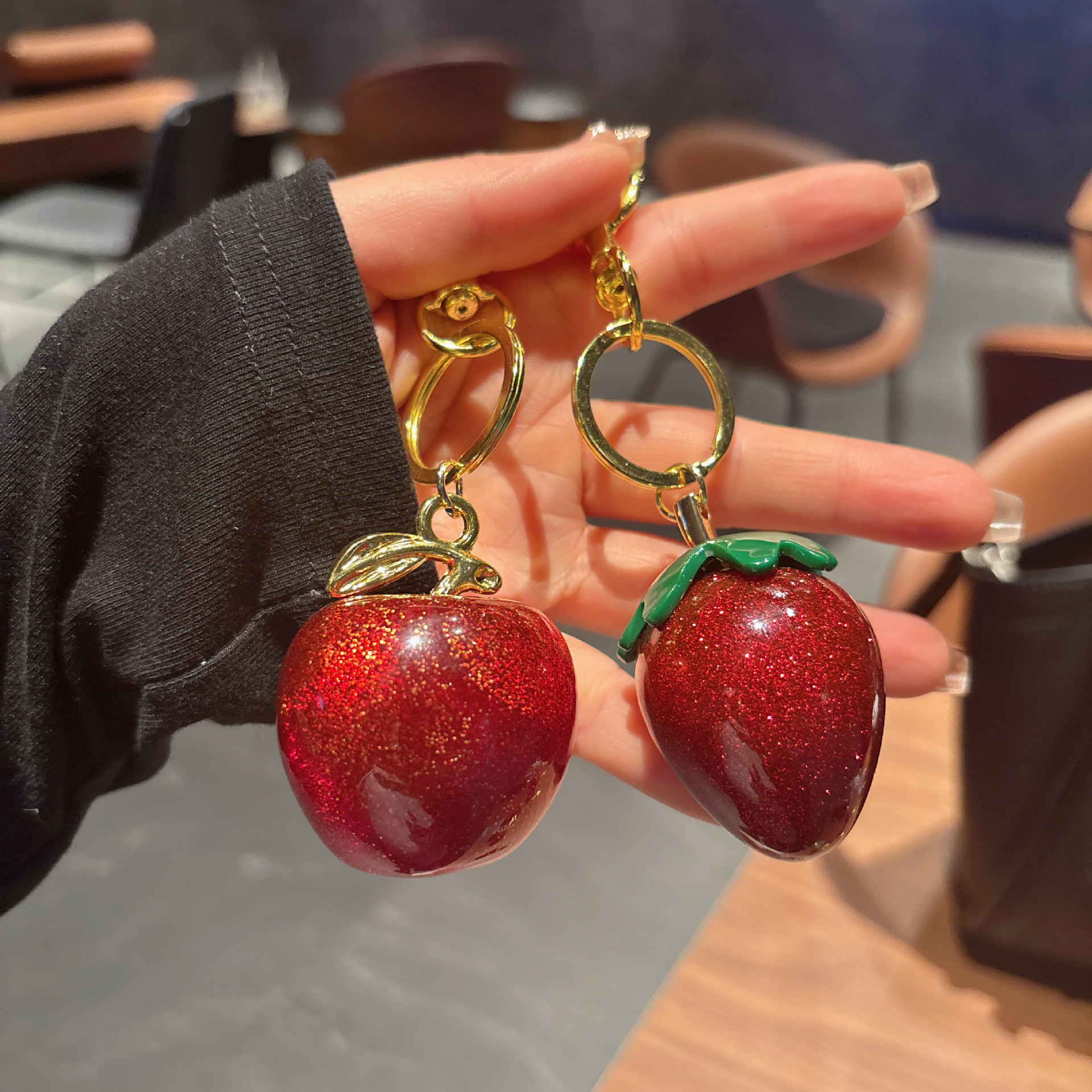 64g Weight Bag Pendant, Keychain Classification 1 Piece Quantity Casual, Street Occasion Resin Material Fruit Pattern Unisex Gender Cute Style 1 Piece Cute Fruit Resin Unisex Bag Pendant Keychain 7